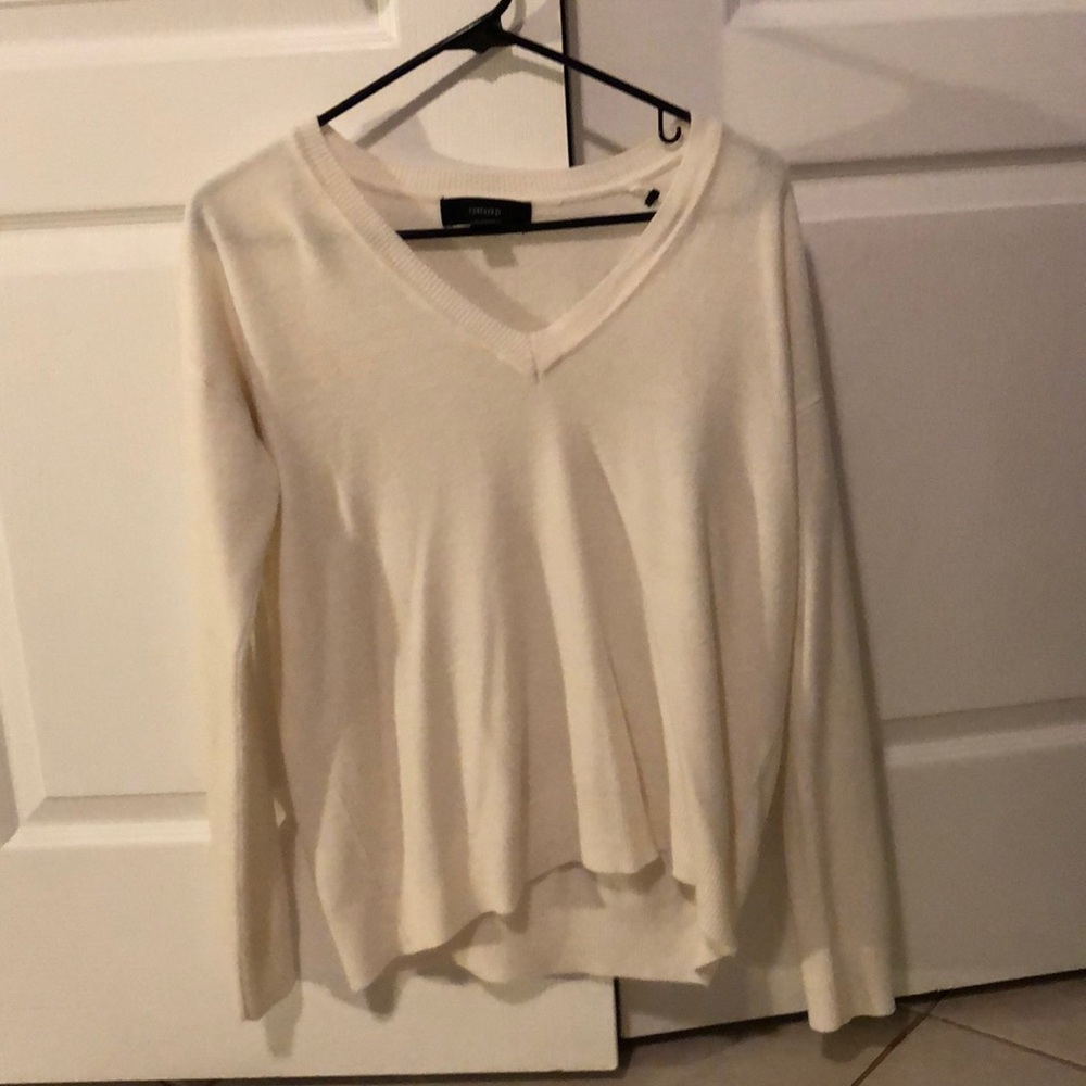 White cozy sweater!